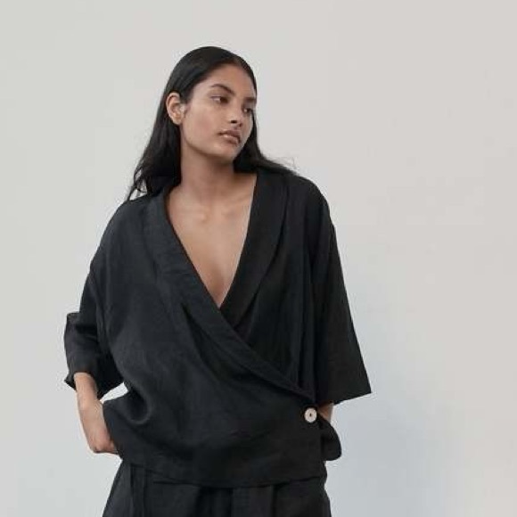 Deiji Studios Asymmetrical Top — BLUE - Picture 8 of 14